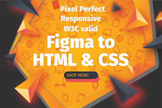 convert figma layout into HTML5 website