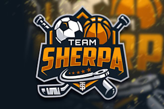 do sports logo for football, baseball, basketball and hockey teams