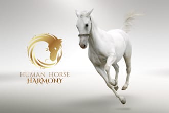 design animal and pet farm logo horse, dog