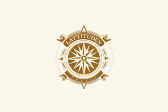 vintage antique travel logo design
