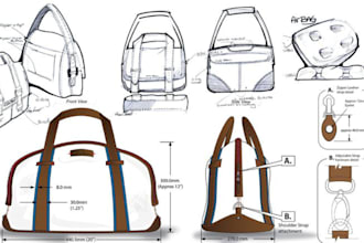 design, pattern make tech pack your leather handbags backpacks wallets purse
