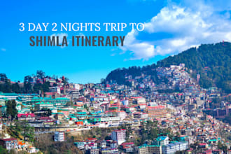 make itinerary for your upcoming travel plan like shimla