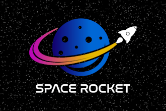 do modern space, astronaut, galaxy, alien, spaceship, logo design