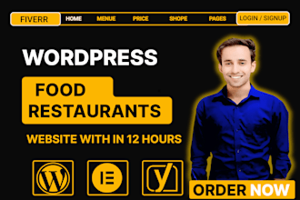 design a restaurant wordpress website with an online delivery system