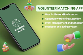 develop a volunteer matching app like golden, volunteer match and give pulse