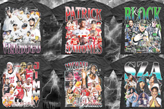 design a crazy vintage 90s custom bootleg t shirt