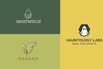 do modern minimalist or badge logo design