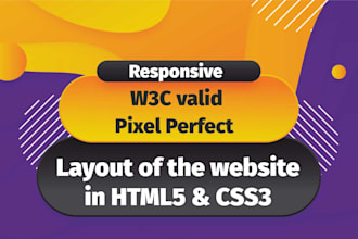 convert responsive HTML5 website pixel perfection conversion