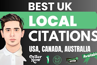 do UK local citations, gmb profile optimization and web 2