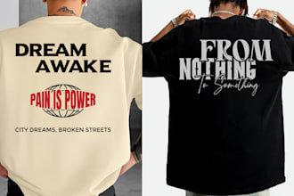 do create typography t shirt and minimalist t shirt design