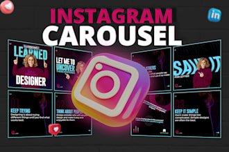 design creative social media attractive carousel posts for your instagram