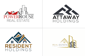 design real estate and construction business minimalist logo