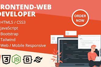 develop efficient websites using HTML, CSS, and javascript