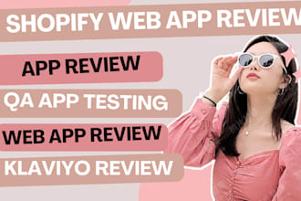 do shopify app review web review QA app testing with text analyze