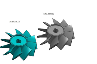 do reverse engineering from scan data, stl to step, step 3d cad model