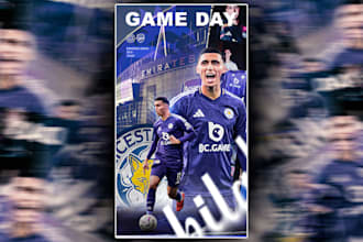 design a stunning matchday poster for your football event