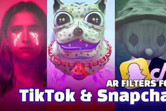 crerate your tiktok and snapchat ar filter