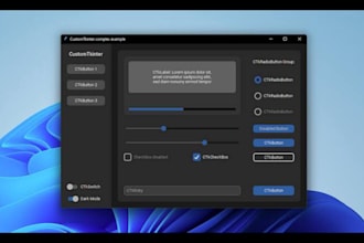 develop desktop app in pyqt, tkinter, pyside and qt designer