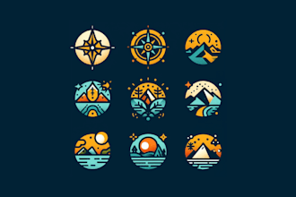 design custom illustrative or flat png,svg icons