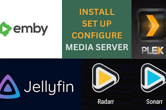 install and configuration plex, emby, jellyfin,iptv, proxmox ha cluster, ubuntu