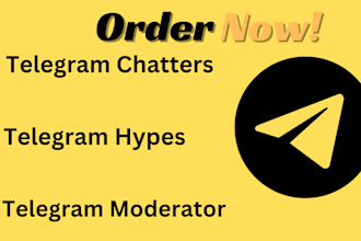 do telegram community manager with 100 chatter, telegram hype, telegram ads