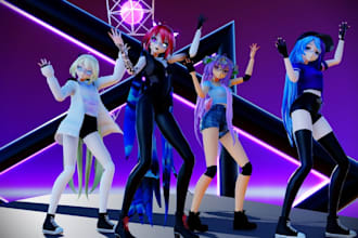 create character fix and rig blender model mmd boosth iclone vroid sfm sfn nsfw