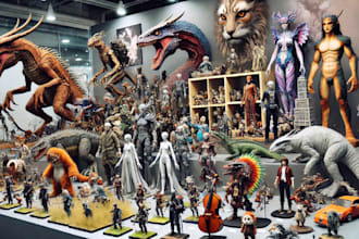 sculpt custom 3d figurines 3d miniature 3d action figure 3d creature 3d toys bjd