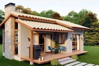 design modern 3d farmhouse, cabin, barndomium plans