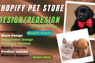 build a custom shopify store for pets, beauty, fitness, and dropshipping