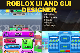 design professional roblox ui, gui, hud, menus, user interface and inventory