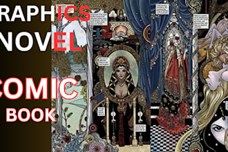 amazing illustrate comic book children coloring book graphics novel book cover