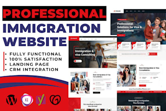 design modern immigration website, immigration lawyer website attorney website