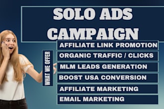 do solo ads campign boost USA conversions MLM leads generation affiliate link