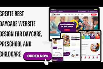 design daycare website preschool website kindergarten website