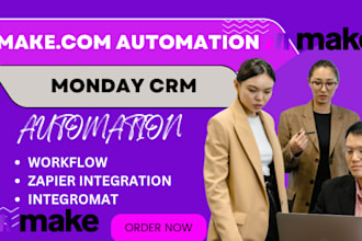 do made com automation, monday crm, integromat, made com workflow
