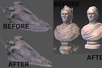 3d scan cleanup scan raw data smoothening mesh repair refining for 3d printing