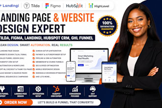 design landingi landing page tilda figma website hubspot crm expert ghl funnel