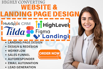 design landingi landing page tilda figma website hubspot crm expert ghl funnel