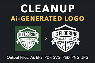 cleanup logo to vector, redraw vectorize image