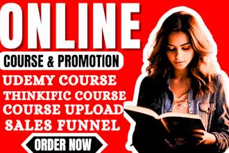 promote udemy online course thinkific, and kartra course sales funnel