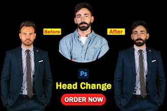 face swap, head change, change face, body change in 24 hours