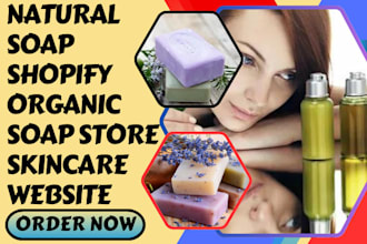 design natural soap shopify organic soap store skincare oil store beauty website