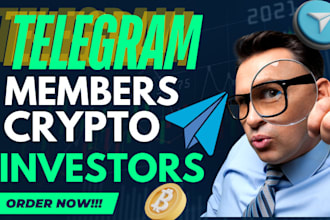 grow twitter followers, crypto investors, nft, ico, website, telegram promotion