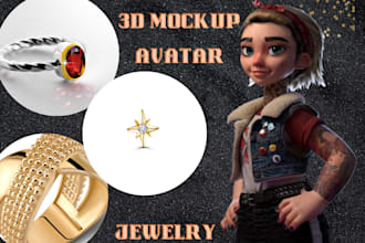 do 3d vrc avatar models for printing, jewelry necklace product design animation