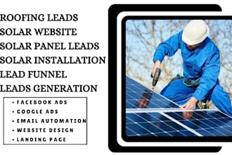 generate solar panel leads solar installation leads roofing leads solar website