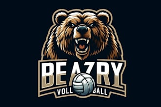 design super grizzly bear, head, wolf, sport mascot logo for you