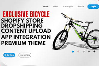 design exclusive bicycle shopify store bicycle dropshipping store