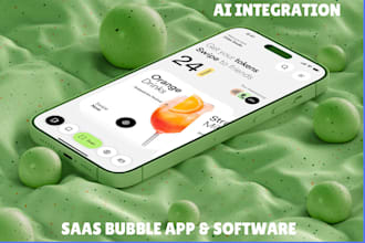 develop saas bubble mobile app ai chatbot crm software web application, html php