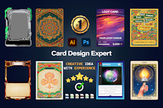tarot cards,  oracle cards, poker cards, card game design