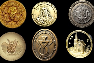 do custom 3d coin challenge coin church coin 3dmedallion bas relief cnc carving